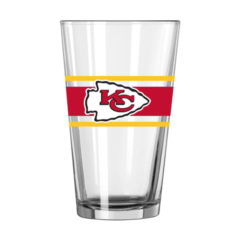 Kansas City Chiefs 16oz. Stripe Pint Glass