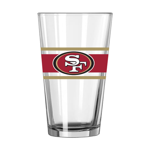 San Francisco 49ers 16oz. Stripe Pint Glass