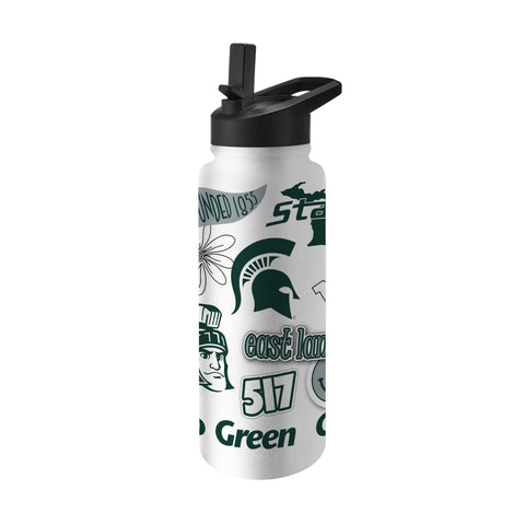 Michigan State Spartans 34oz. Quencher Water Bottle - Native