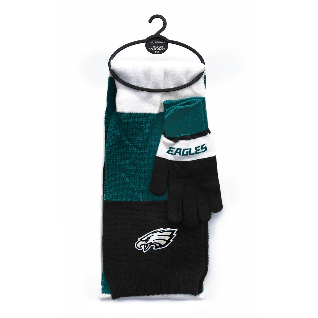 Philadelphia Eagles Tri-Color Scarf & Glove Gift Set