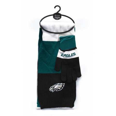 Philadelphia Eagles Tri-Color Scarf & Glove Gift Set