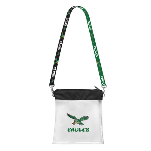 Philadelphia Eagles Retro Pattern Strap Clear Bag