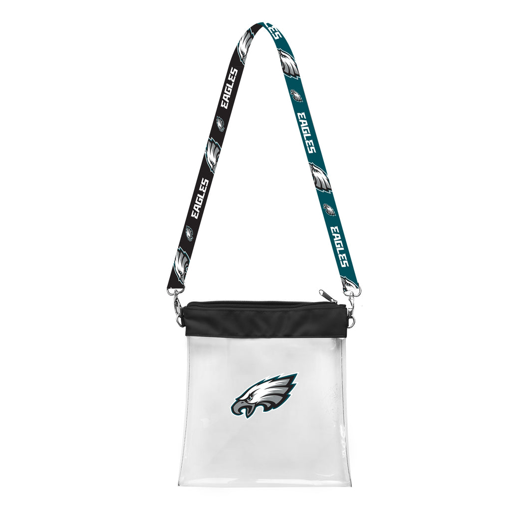 Philadelphia Eagles Pattern Strap Clear Bag