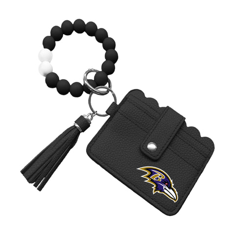 Baltimore Ravens Beaded Bracelet Wallet with Tassel