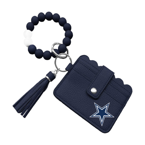 Dallas Cowboys Beaded Bracelet Wallet with Tassel