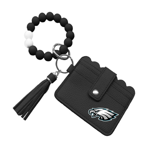 Philadelphia Eagles Beaded Bracelet Wallet with Tassel