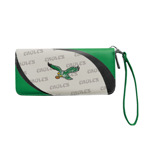 Philadelphia Eagles Retro Curved Zip Organizer Wallet