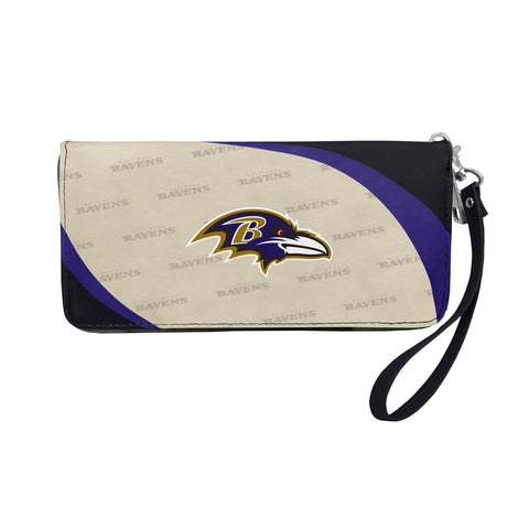 Baltimore Ravens Curved Zip Organizer Wallet