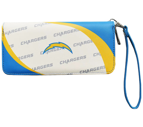 Los Angeles Chargers Curved Zip Organizer Wallet