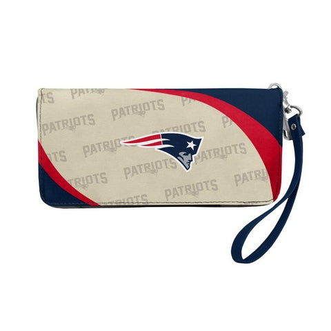 New England Patriots Curved Zip Organizer Wallet