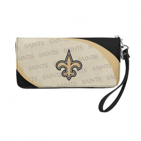 New Orleans Saints Curved Zip Organizer Wallet