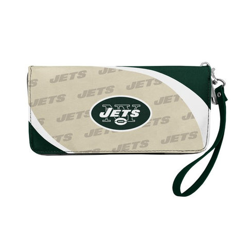 New York Jets Curved Zip Organizer Wallet