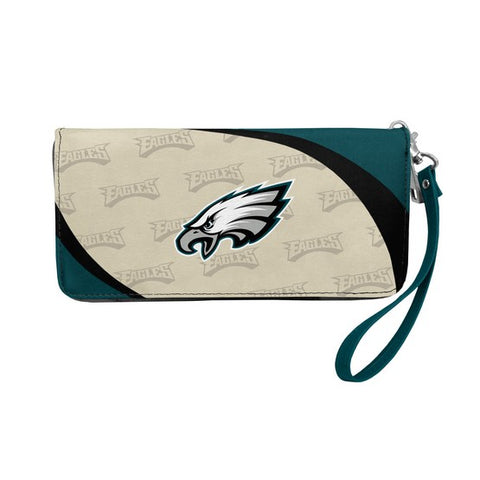 Philadelphia Eagles Curved Zip Organizer Wallet