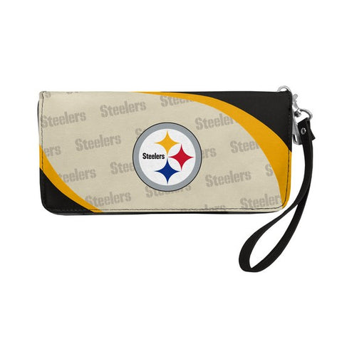 Pittsburgh Steelers Curved Zip Organizer Wallet