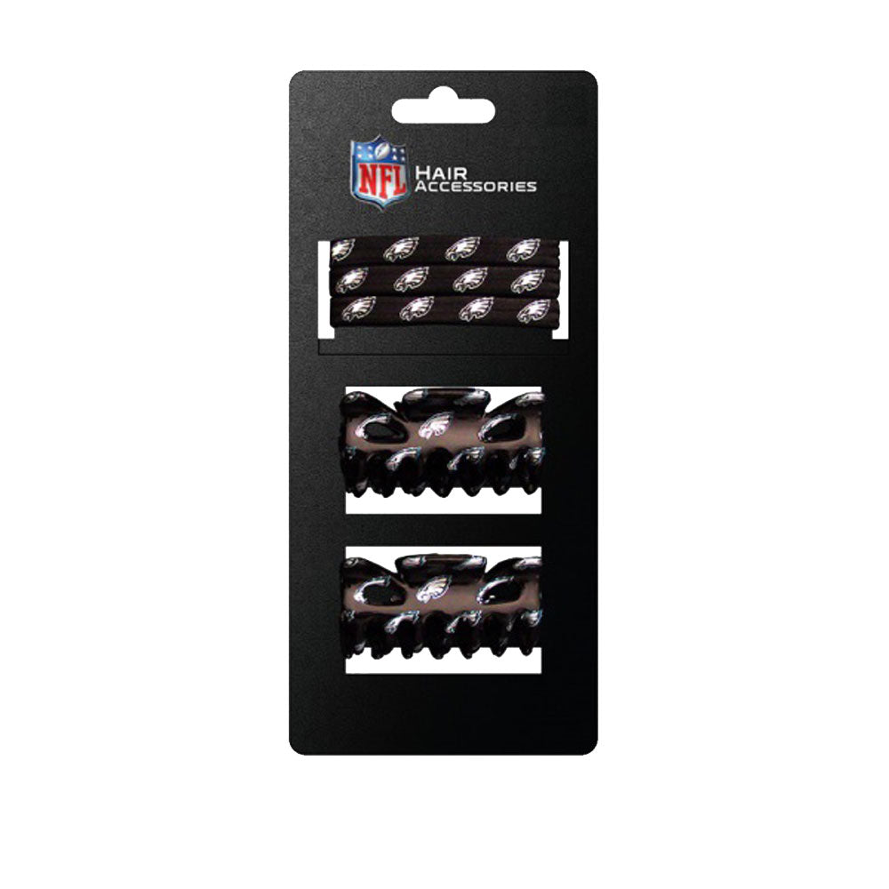 Philadelphia Eagles Hair Clip & Hair Tie Set