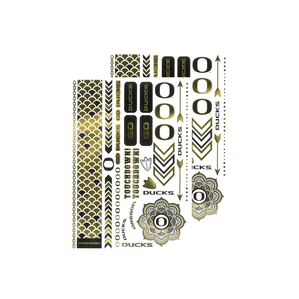 Oregon Ducks Metallic Body Tattoos
