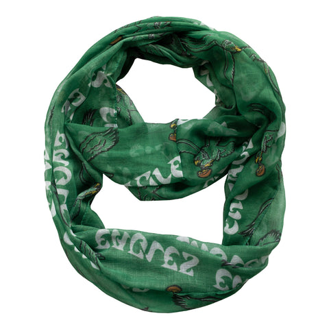 Philadelphia Eagles Retro Sheer Infinity Scarf - Green