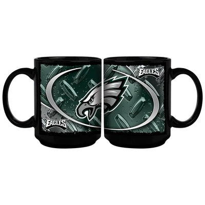 Philadelphia Eagles 15oz Sublimated Mug - Diamond Plated Black
