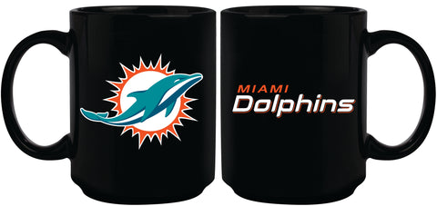 Miami Dolphins 15oz Sublimated Mug - Black