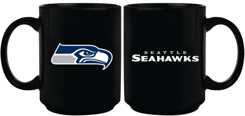 Seattle Seahawks 15oz Sublimated Mug - Black