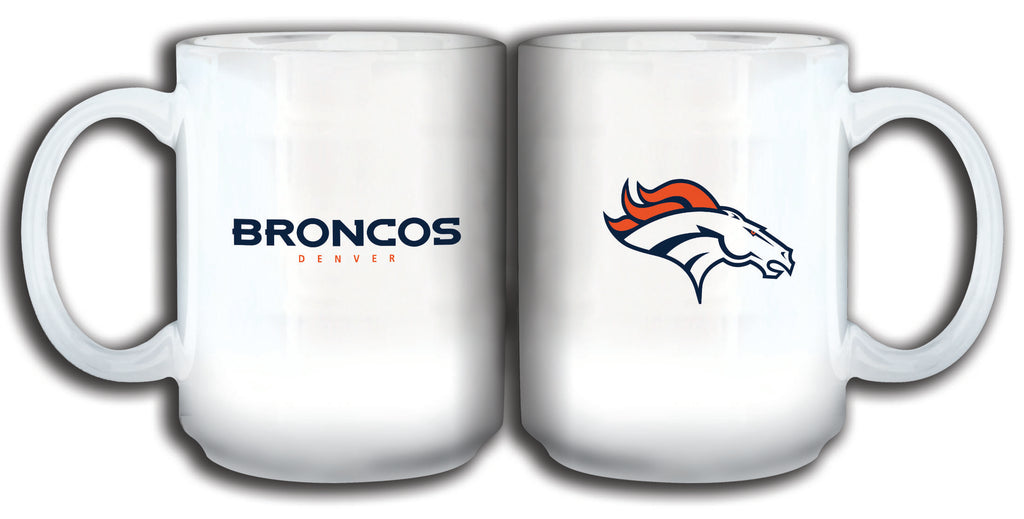 Denver Broncos 11oz. Sublimated Mug - White