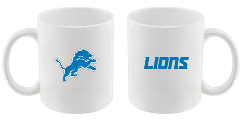 Detroit Lions 11oz. Sublimated Mug - White