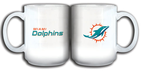 Miami Dolphins 11oz. Sublimated Mug - White