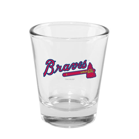 Atlanta Braves 2oz. Clear Logo Shot Glass