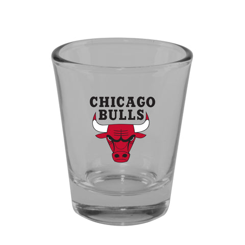 Chicago Bulls 2oz. Clear Logo Shot Glass