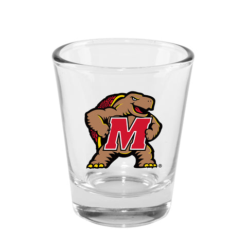Maryland Terrapins 2oz. Clear Logo Shot Glass