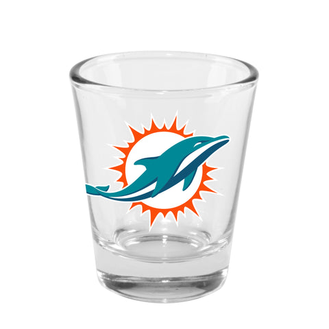Miami Dolphins 2oz. Clear Logo Shot Glass