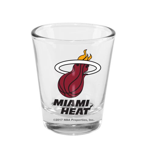 Miami Heat 2oz. Clear Logo Shot Glass