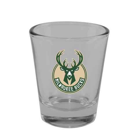 Milwaukee Bucks 2oz. Clear Logo Shot Glass