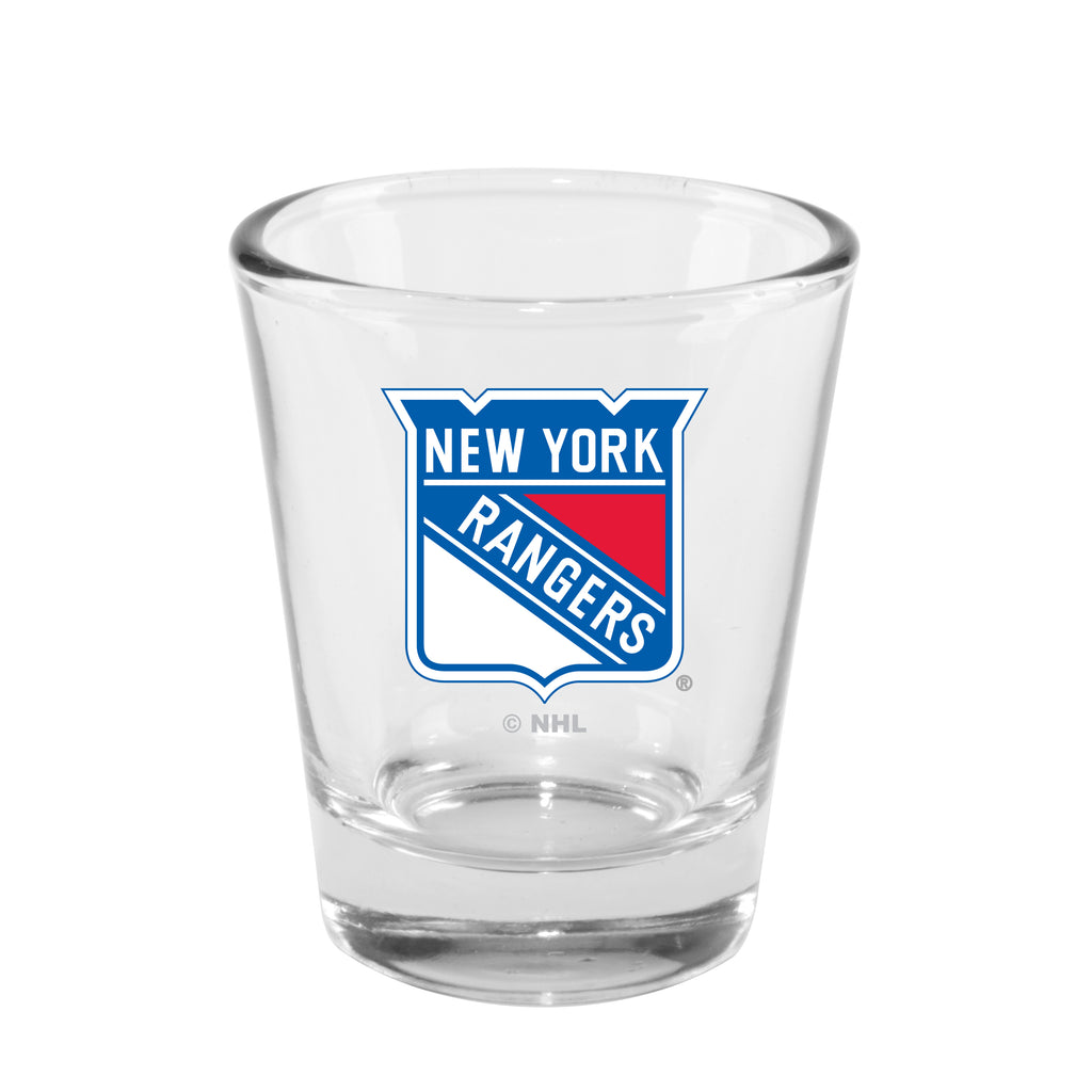 New York Rangers 2oz. Clear Logo Shot Glass