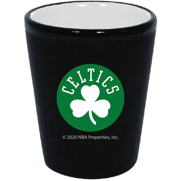 Boston Celtics 2oz. Matte Black/Inner Color Shot