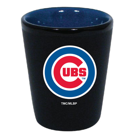 Chicago Cubs 2oz. Matte Black/Inner Color Shot