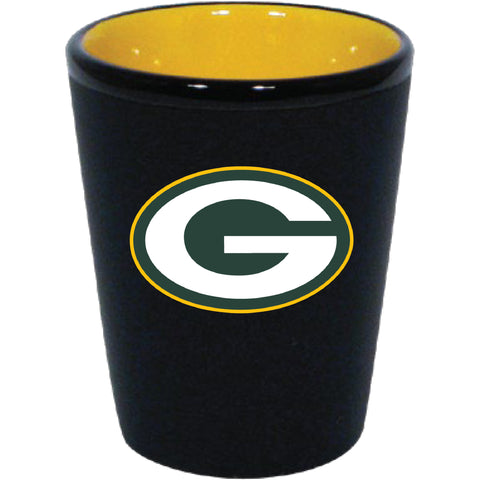 Green Bay Packers 2oz. Matte Black/Inner Color Shot