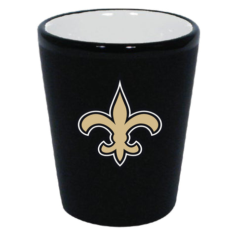 New Orleans Saints 2oz. Matte Black/Inner Color Shot