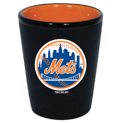 New York Mets 2oz. Matte Black/Inner Color Shot