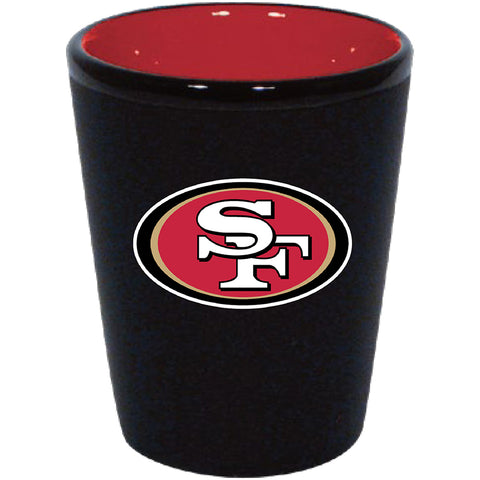 San Francisco 49ers 2oz. Matte Black/Inner Color Shot