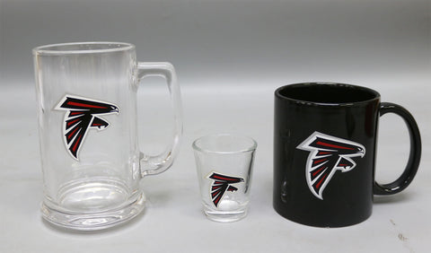 Atlanta Falcons 3pc Drinkware Giftset - Black Mug
