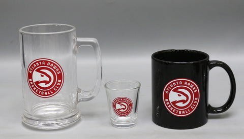 Atlanta Hawks 3pc Drinkware Giftset - Black Mug
