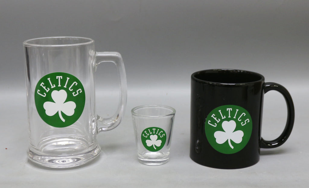 Boston Celtics 3pc Drinkware Giftset - Black Mug