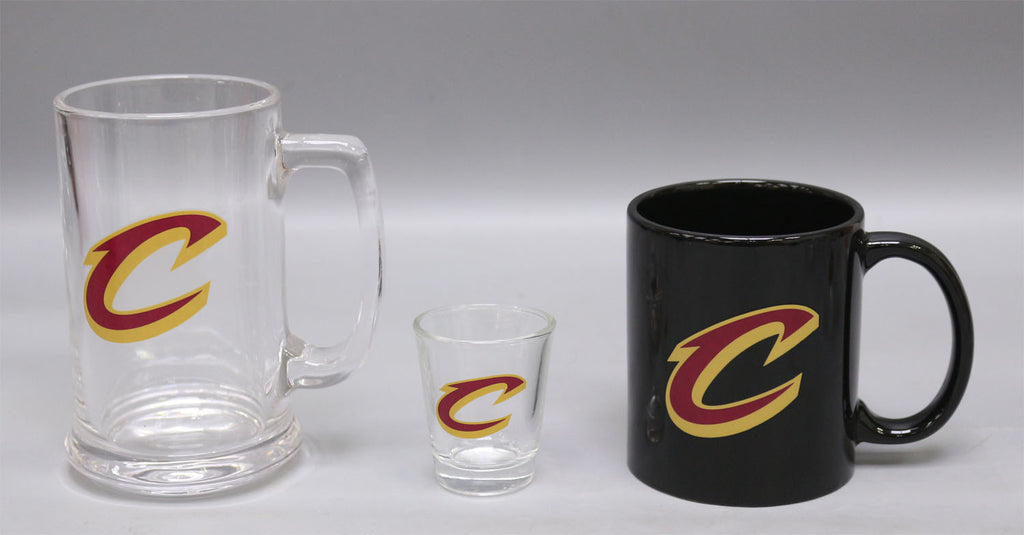 Cleveland Cavaliers 3pc Drinkware Giftset - Black Mug