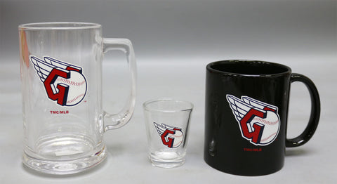 Cleveland Guardians 3pc Drinkware Giftset - Black Mug