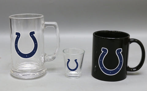 Indianapolis Colts 3pc Drinkware Giftset - Black Mug
