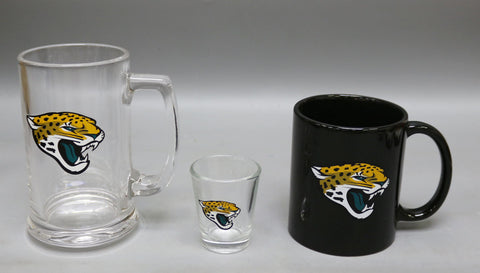 Jacksonville Jaguars 3pc Drinkware Giftset - Black Mug