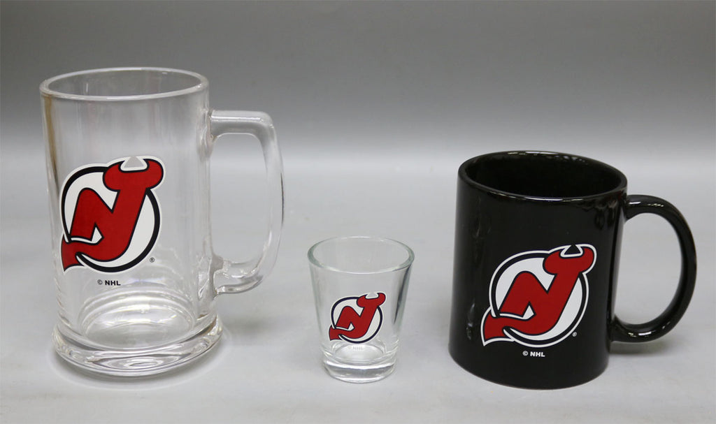 New Jersey Devils 3pc Drinkware Giftset - Black Mug