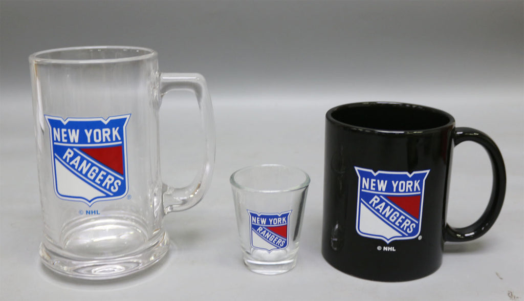 New York Rangers 3pc Drinkware Giftset - Black Mug