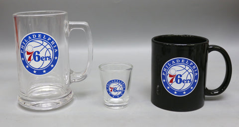 Philadelphia 76ers 3pc Drinkware Giftset - Black Mug